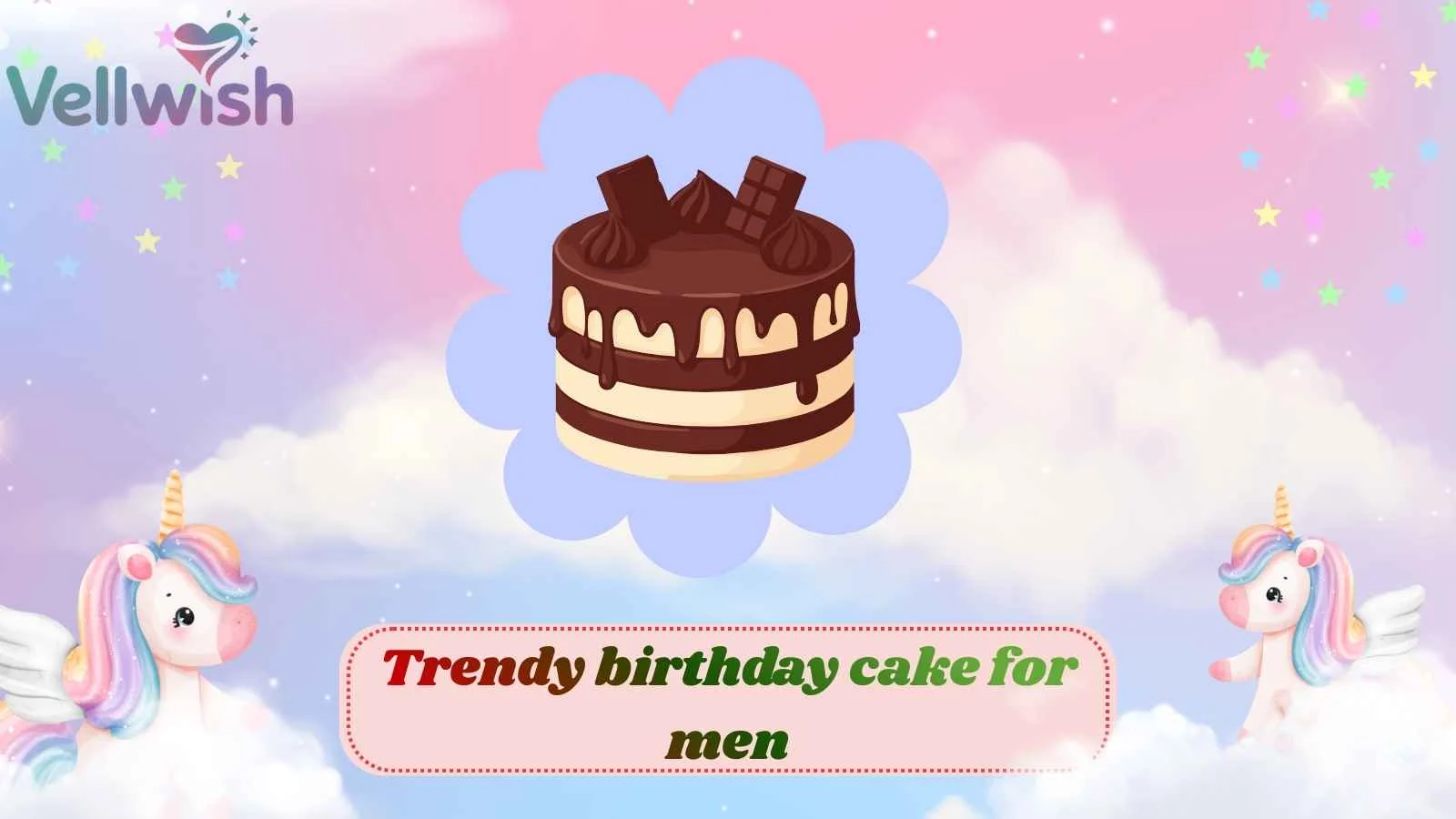 trendy birthday cake for men