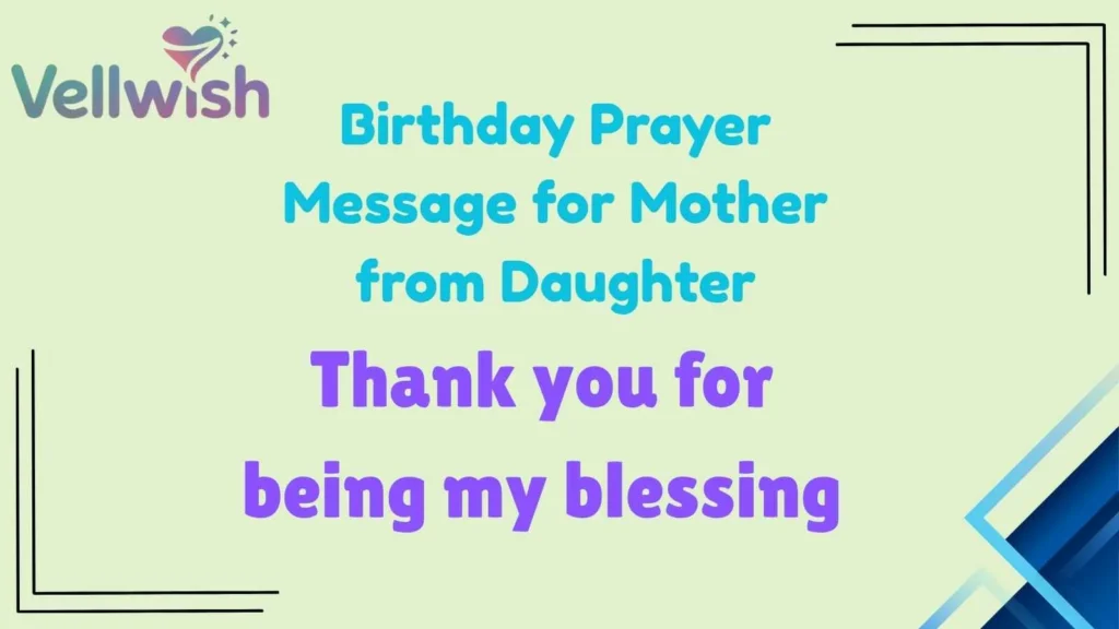 Birthday Prayer Message for Mother from Daughter